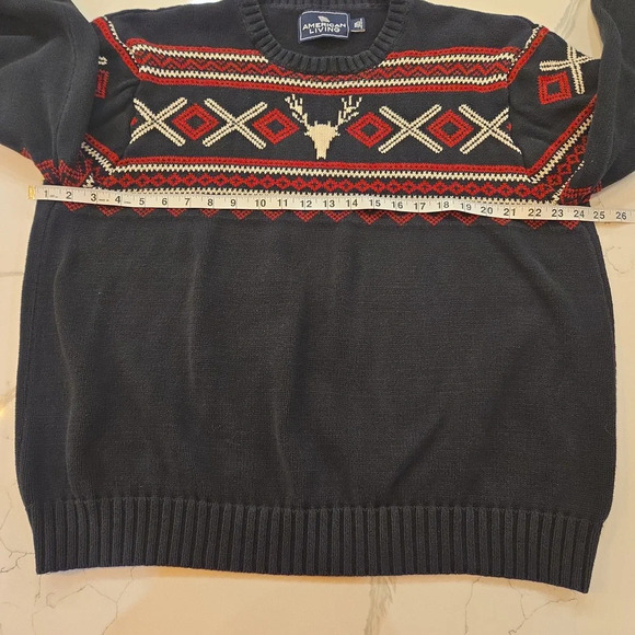 VTG American Living Ralph Lauren Mens Crewneck Deer Sweater Size XXL - Picture 6 of 10
